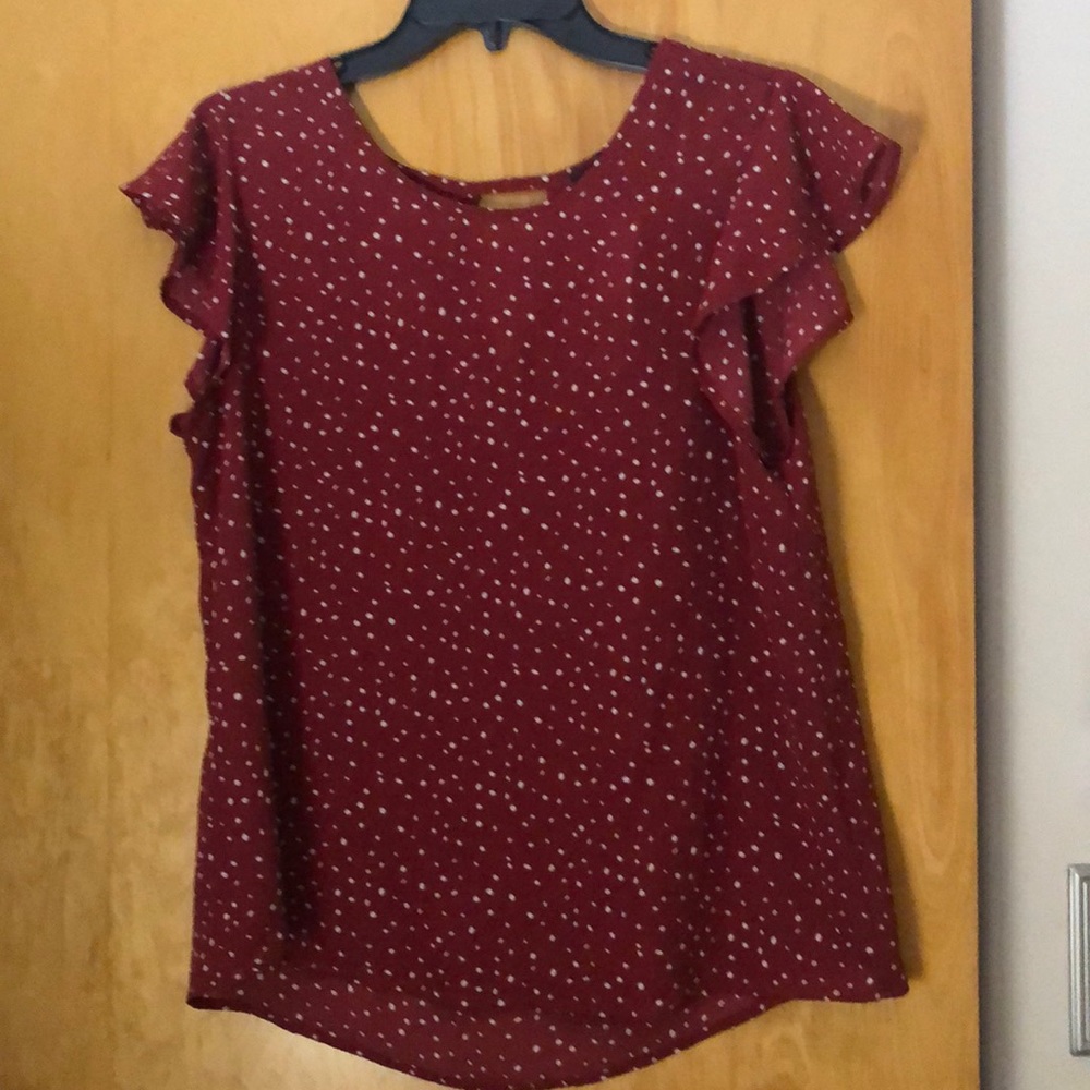 Red with white dots blouse